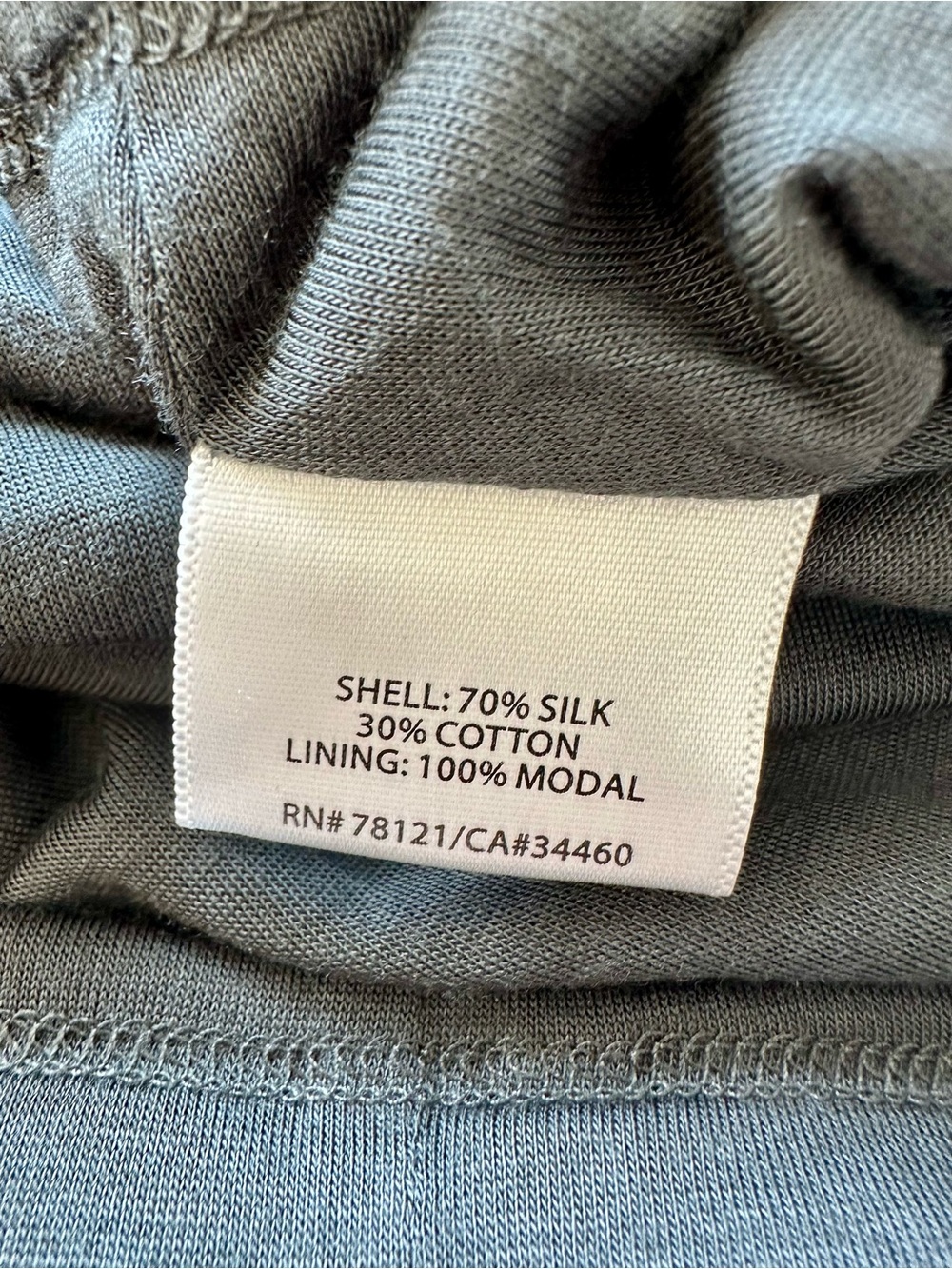 Eileen Fisher Silk Cotton Jersey Skirt Gray Size M - Picture 6 of 8